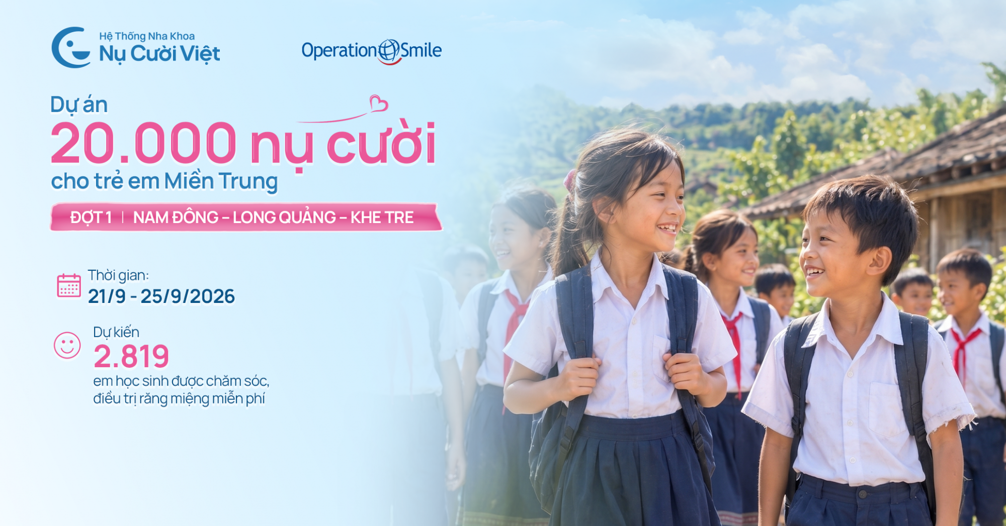 dự án 20000 nụ cười cho trẻ em miền trung đợt 1