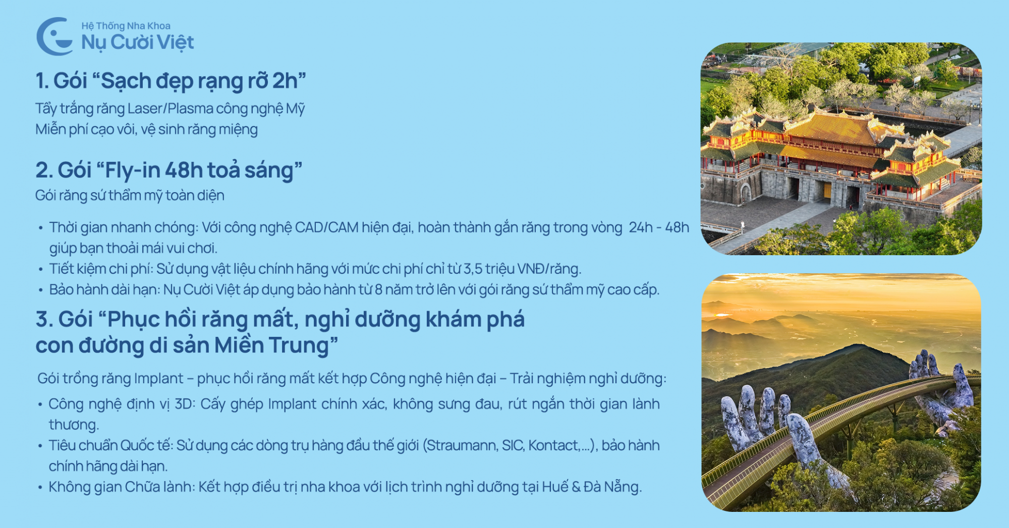 ưu đãi gói du lịch nha khoa