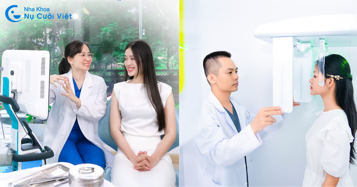 niềng răng khắc phục cằm lẹm tại nha khoa nụ cười việt