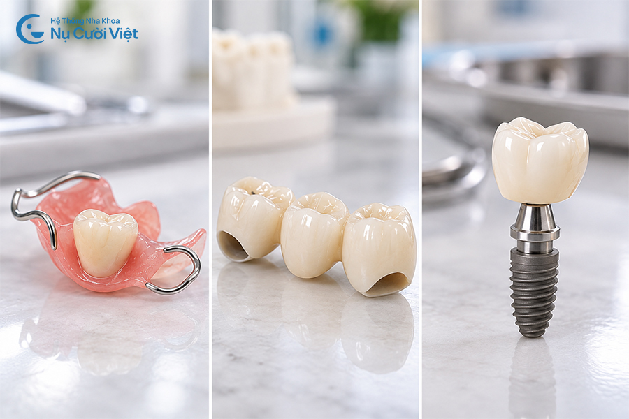 Nụ Cười Việt - Trồng 1 răng bao nhiêu tiền? Bảng giá 3 phương pháp mới nhất 2026